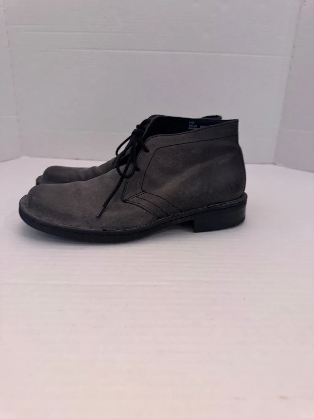 Born Harrison Chukka Shoes Heritage Mens 8.5 M Gray Leather Lace Up Rock Office
